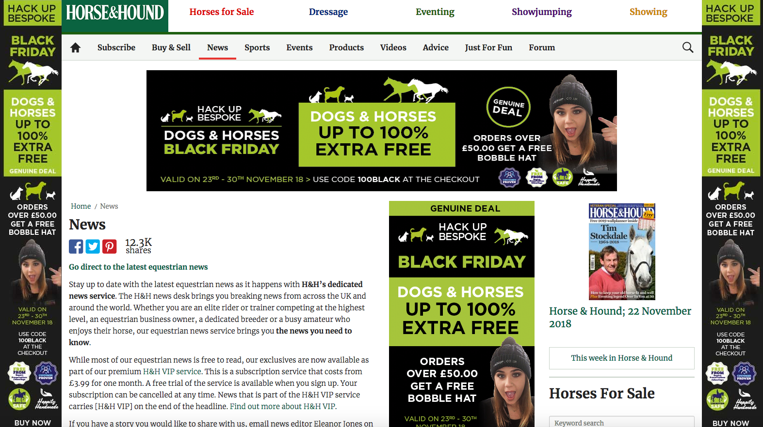 Horse & Hound HOME and NEWS page!